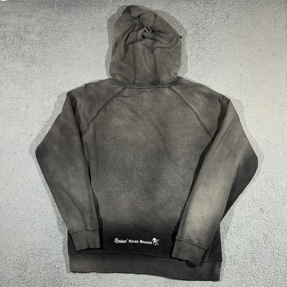 PRPS Hoodie Mens Large Gray Black Pullover Sweatshirt Streetwear #3619